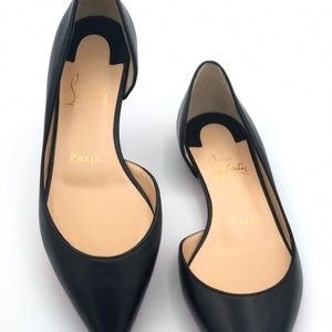 NEW Christian Louboutin Iriza D'Orsay Black Flats